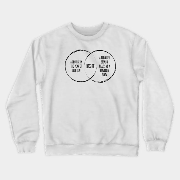 Desire Venn Diagram Crewneck Sweatshirt by Rad Love
